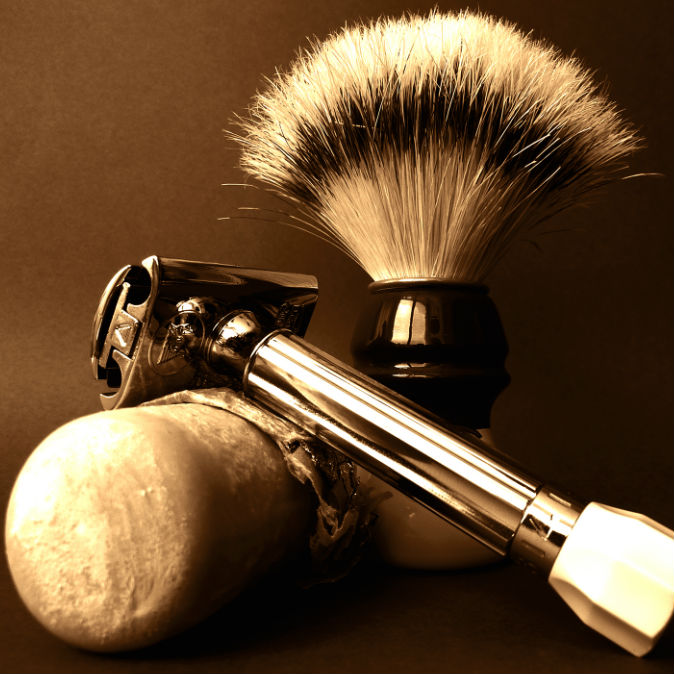 utensílios de um barbeiro